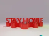 3D WORD SHAPE - STAY HOME-2
