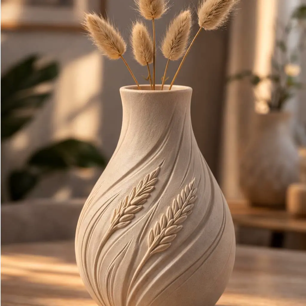 Spiral Wheat Vase