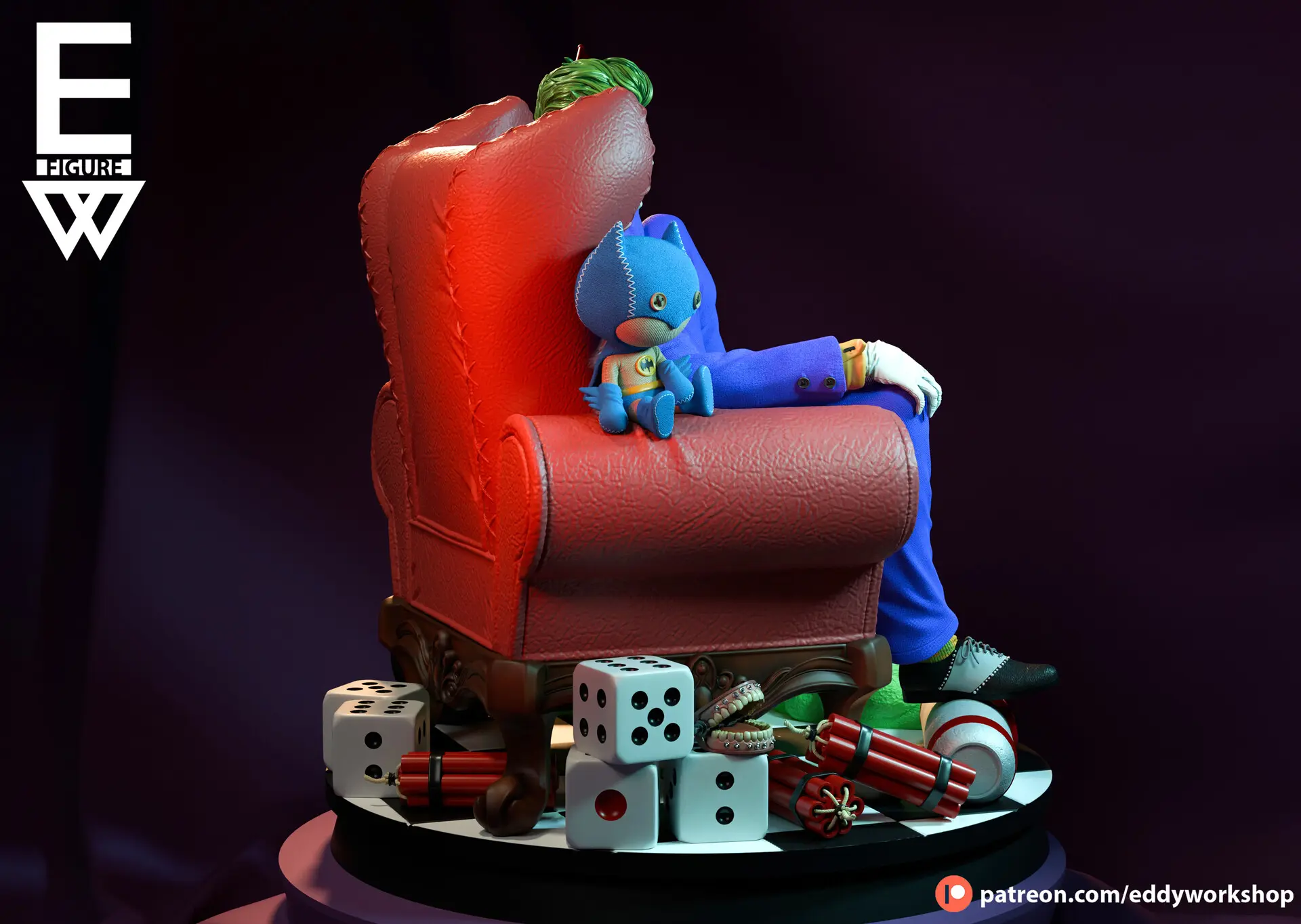 JOKER - 3D STL DRUCKFERTIG