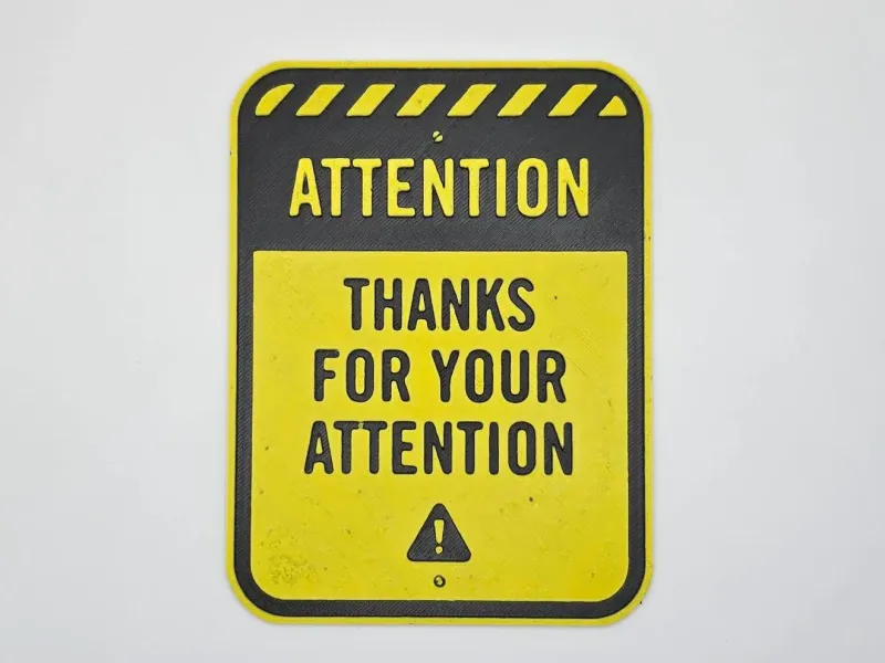 Sign Thanks for your attention