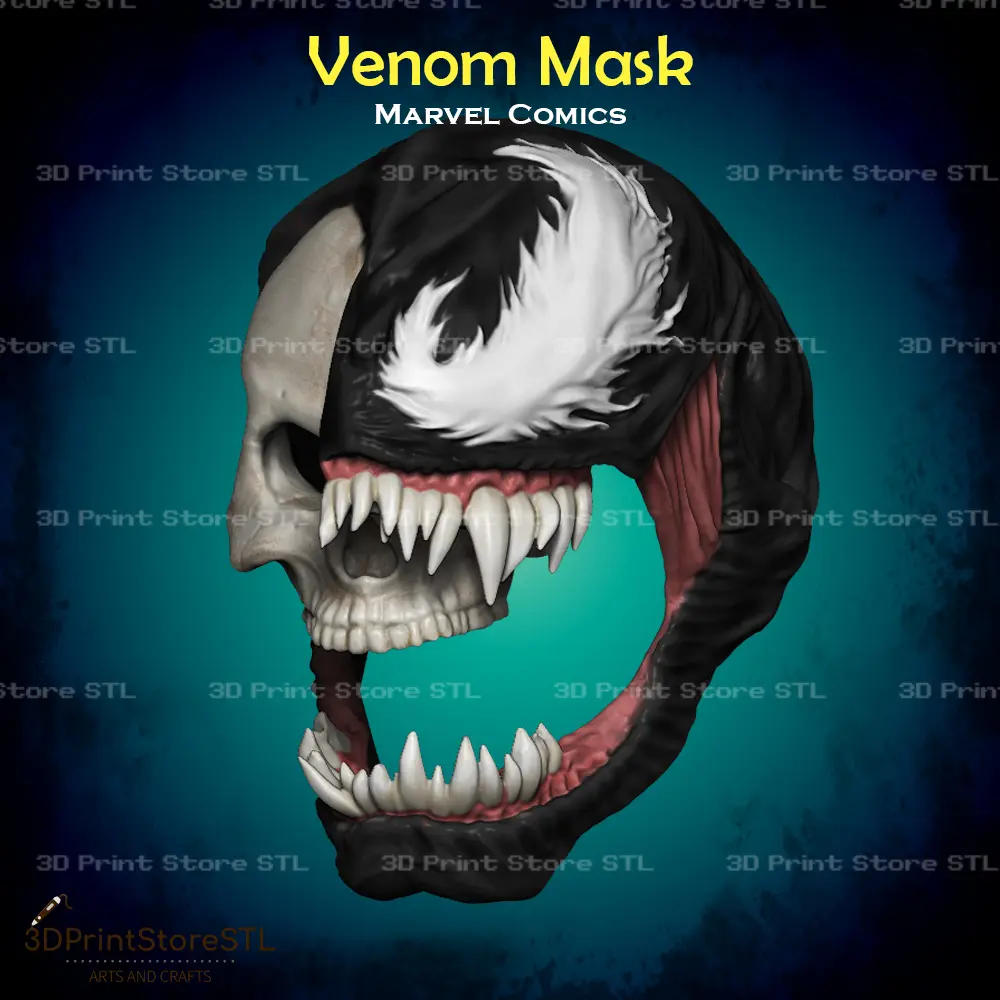 Venom Maske Cosplay Marvel Comics - STL-Datei