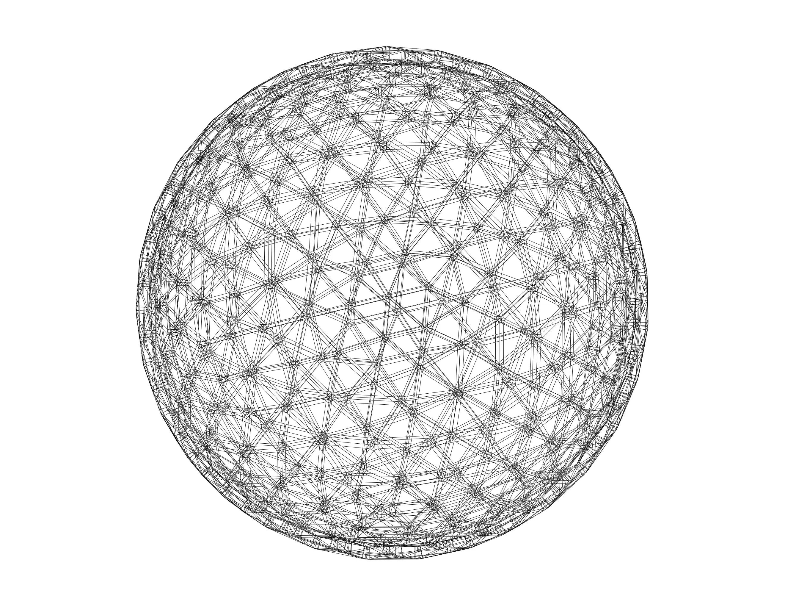 Wireframe Shape Frequency Geodesic Sphere
