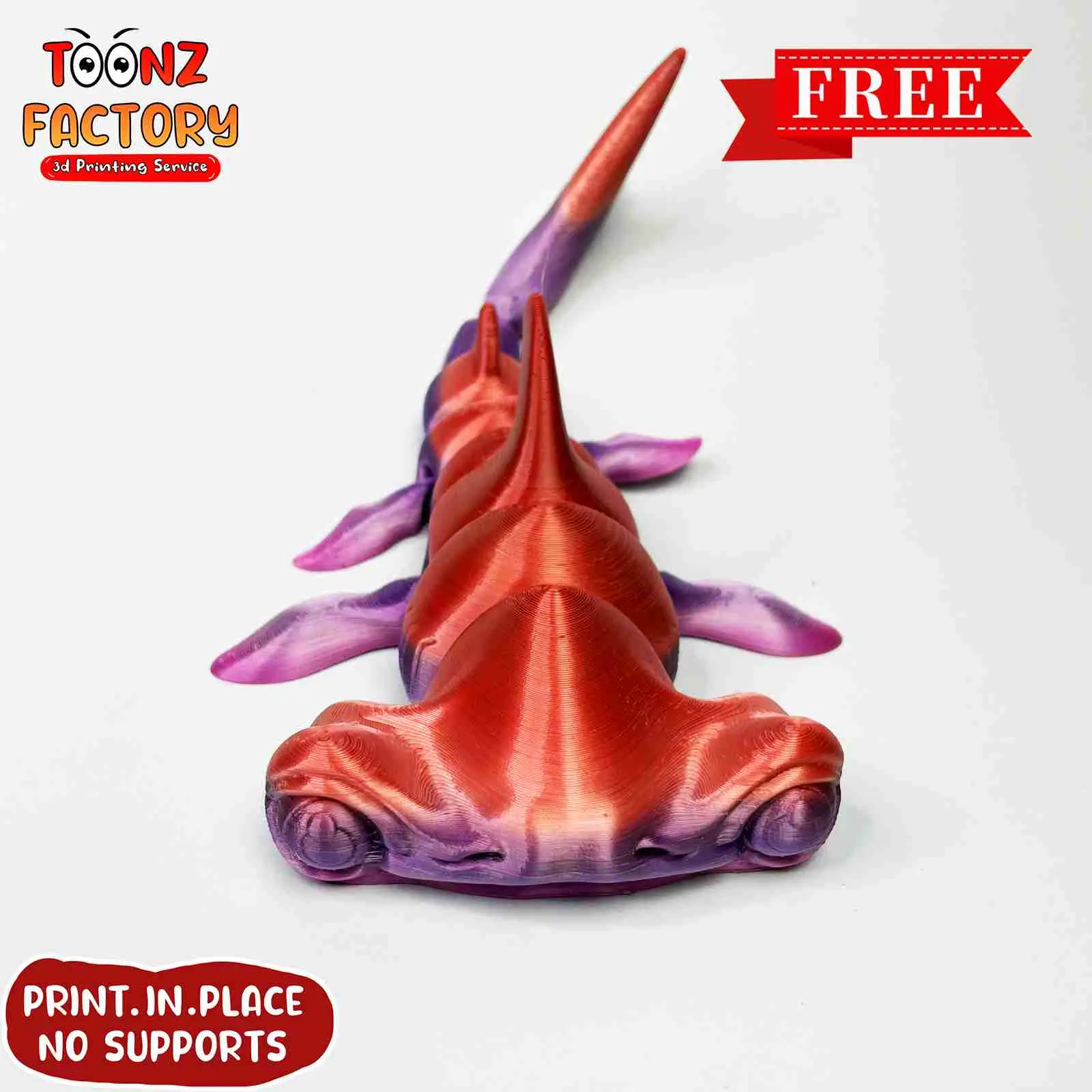 FLEXI PRINT-IN-PLACE HAMMER HEAD SHARK ARTICULATED