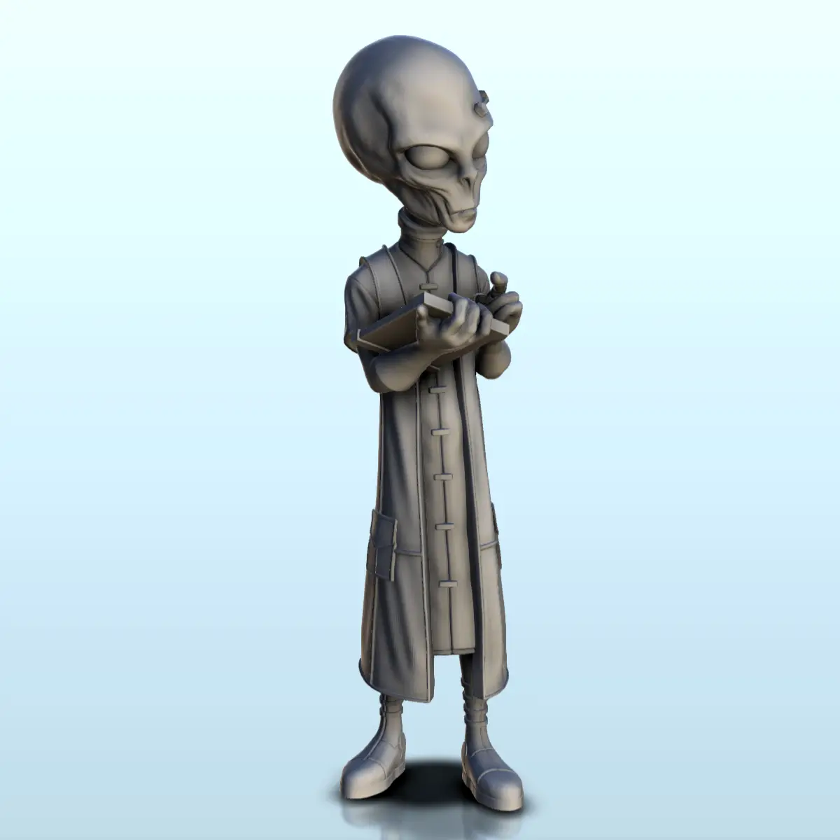 Alienígena homem de letras com livro (8) (+ versão pré-suportada