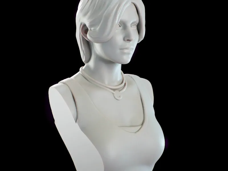 Lara Croft Bust from Tomb Raider  Fan Art