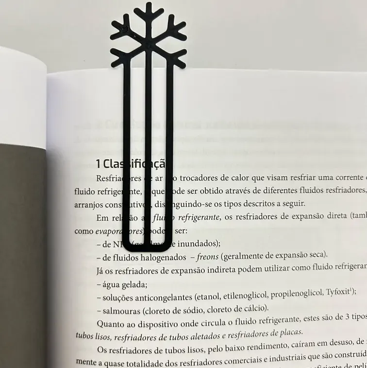 Marcador de páginas floco de neve