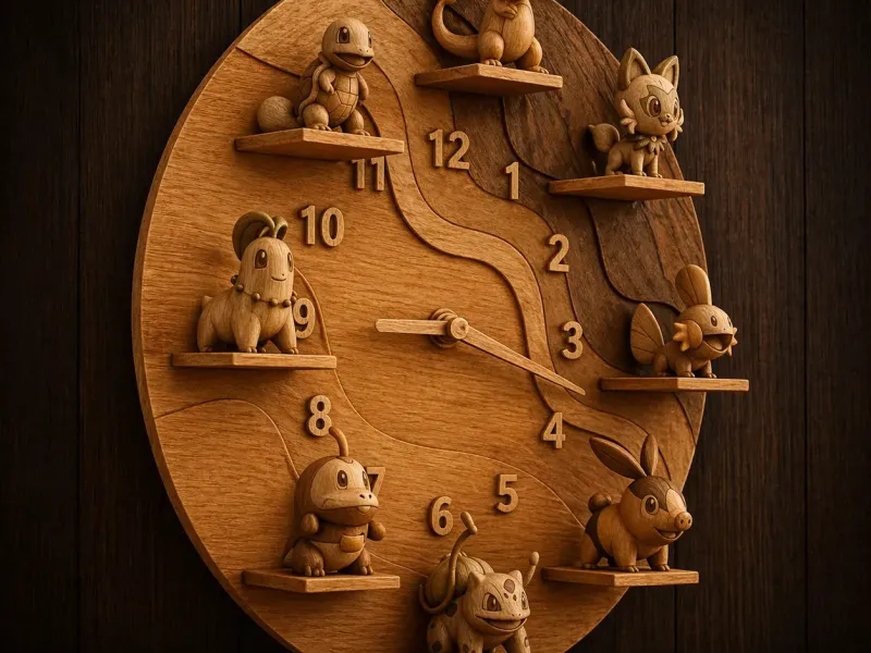 Clock with Pokemons