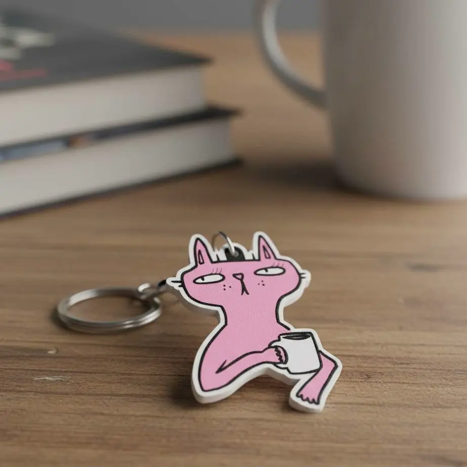 Keychain Coffee Cat