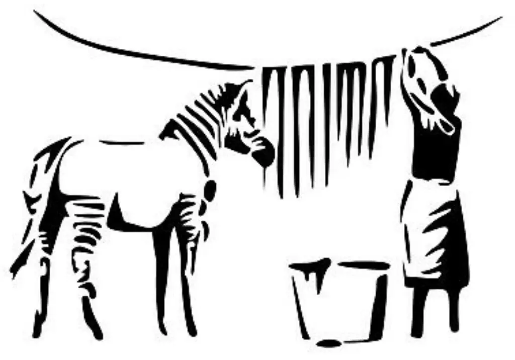 Banksy Zebra-Streifen Schablone