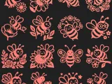Floral Bee CNC SVG STL Pack 16 Designs-3