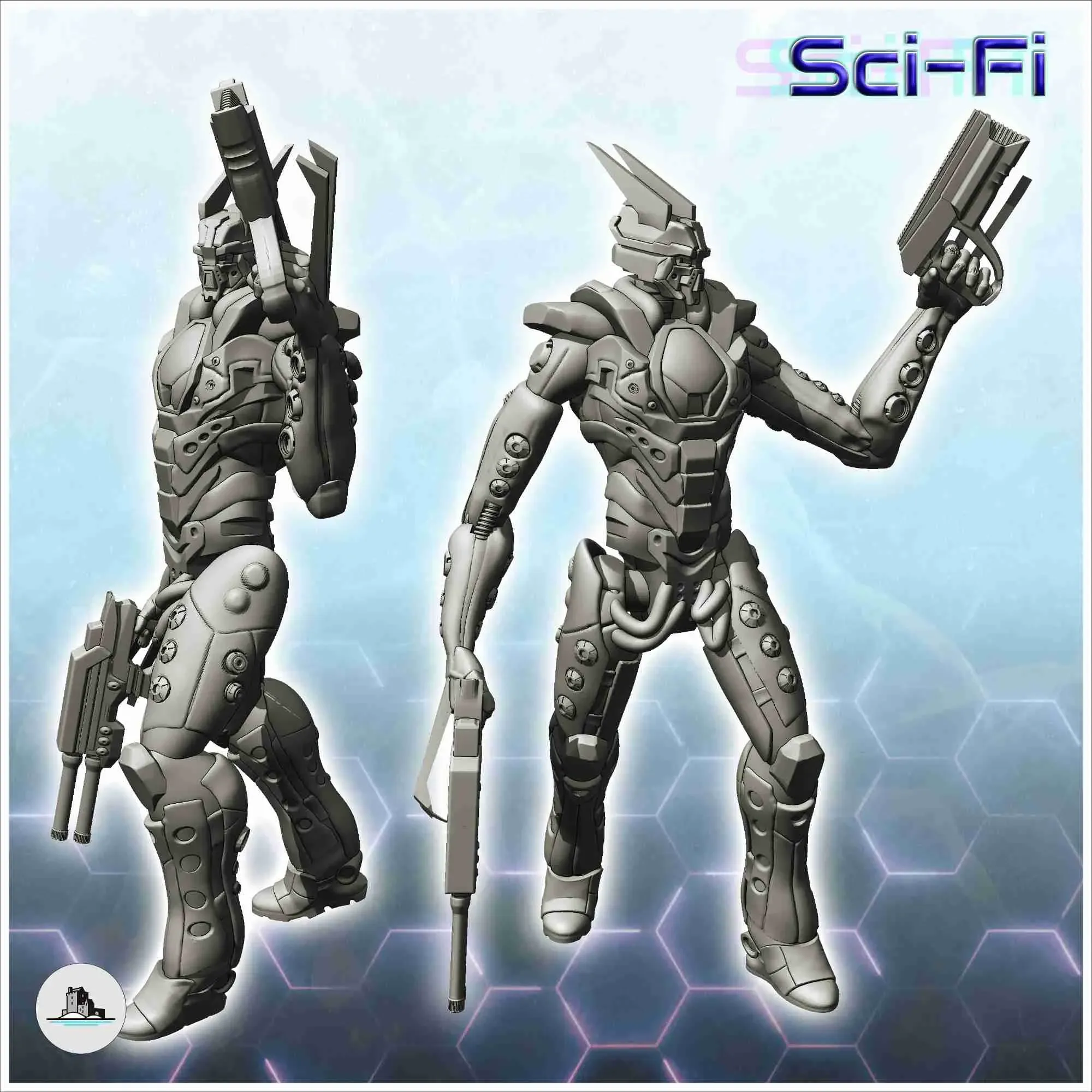 Ynbium combat robot (32) - miniatures w40k scifi warhammer t