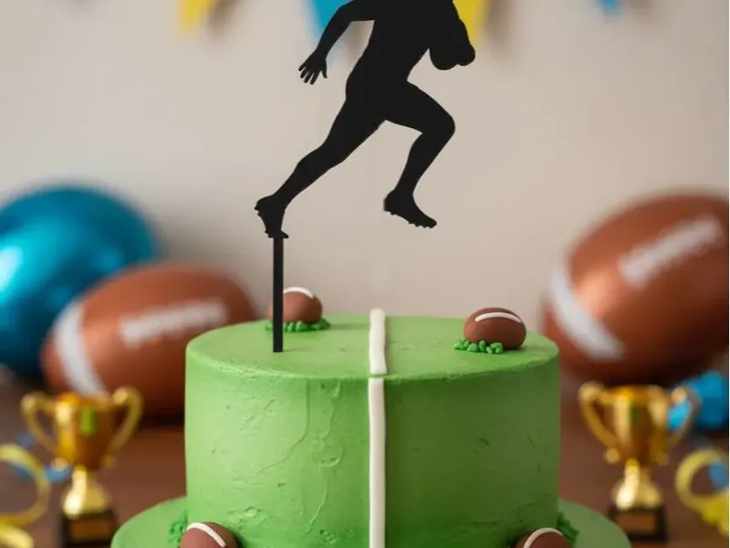 A Rugby Player Cake Topper