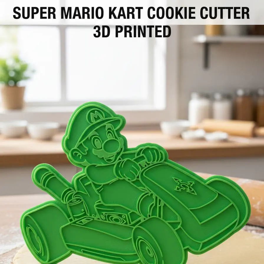 Mario kart racing cookie cutter