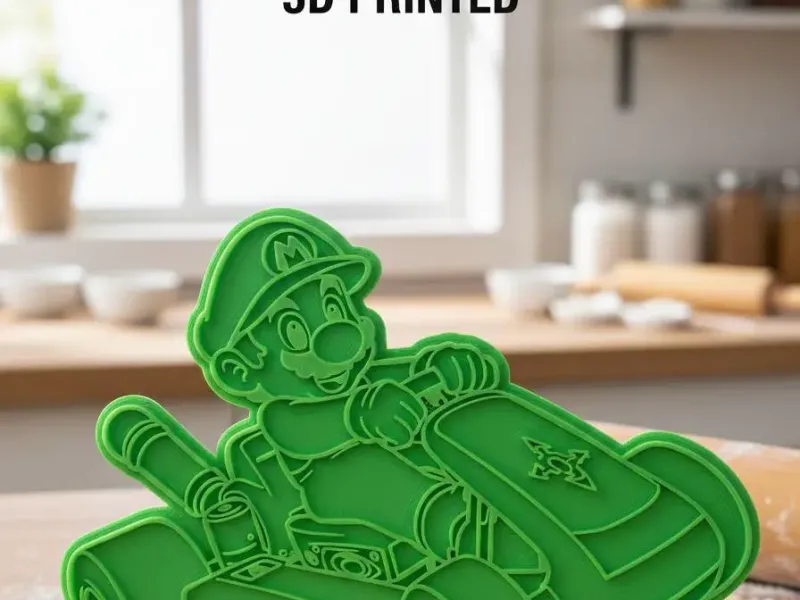 Mario kart racing cookie cutter