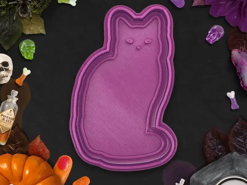 halloween - spooky cat cookie cutter / stamp