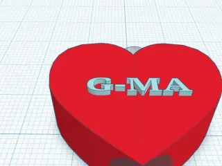  Heart Shaped G-MA Straw topper 