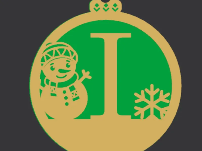Christmas Tree Ornamnet, Letter I