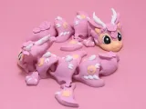 Valentine Dragon and Rose Egg (STL, 3MF), Floral Dragon-6