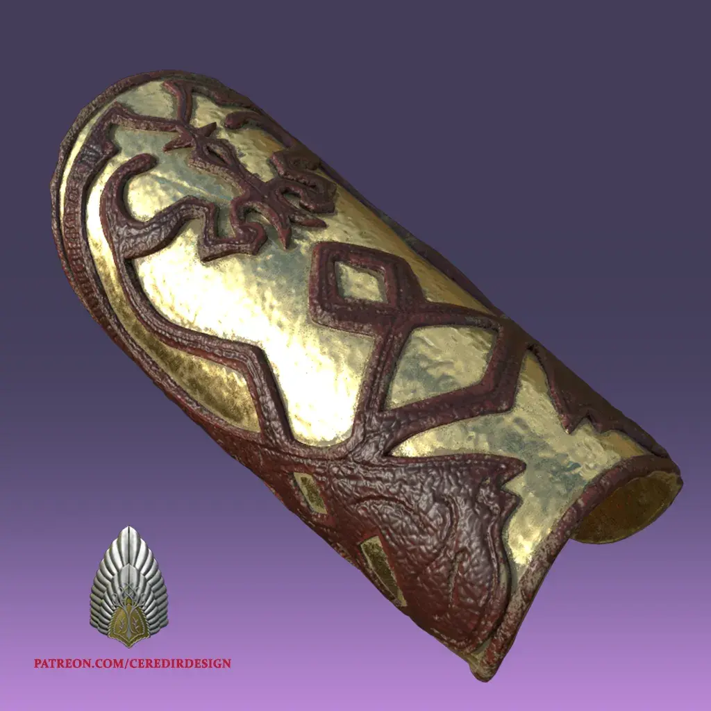 Theoden Önkol Eldiveni Yüzüklerin Efendisi 3D DİJİTAL Dl