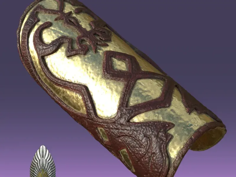 Theoden Forearm Gauntlet lord of the rings 3D DIGITAL Dl