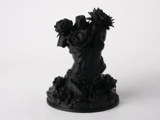 Floral Rebirth - Blooming Female Torso Sculpture