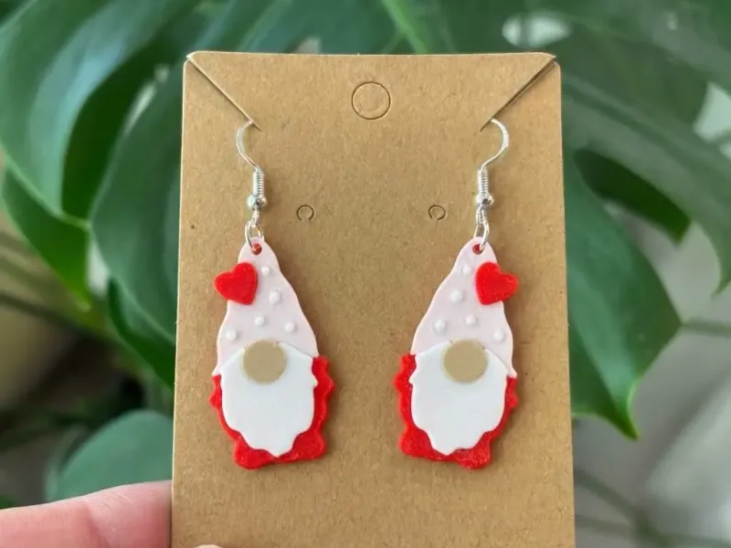 Valentine's Day Gnome Earrings