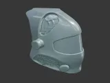 Futuristic Sci-Fi Helmet Visor Mesh Design 3d print model-6