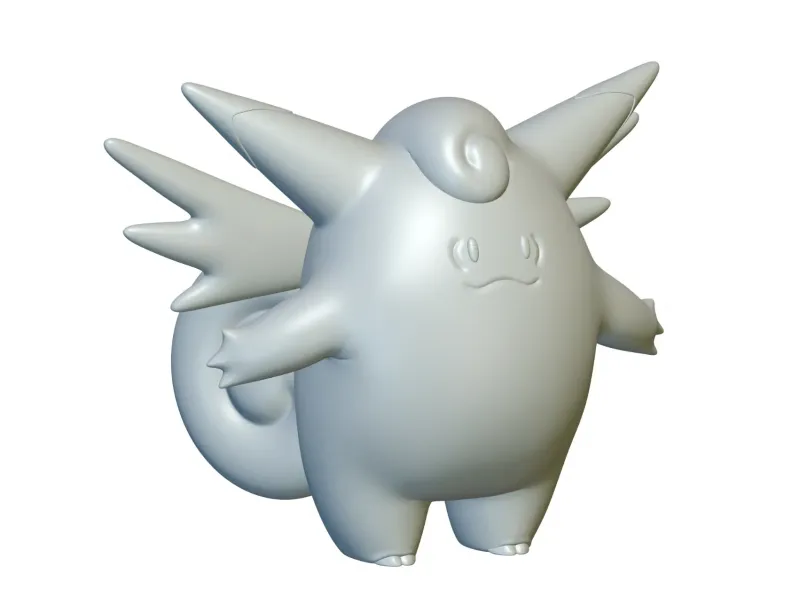 Pokemon Clefable #36 - Pronto per la stampa 3D!