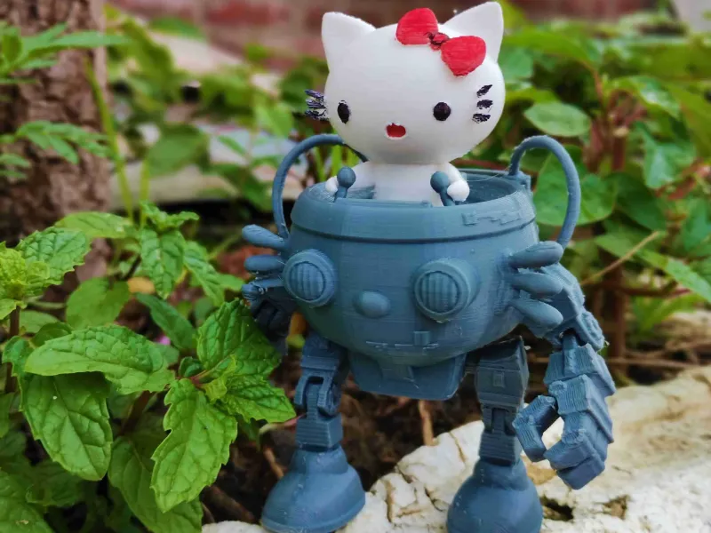 凯蒂猫机器人，由可爱的凯蒂猫驾驶的机器人
