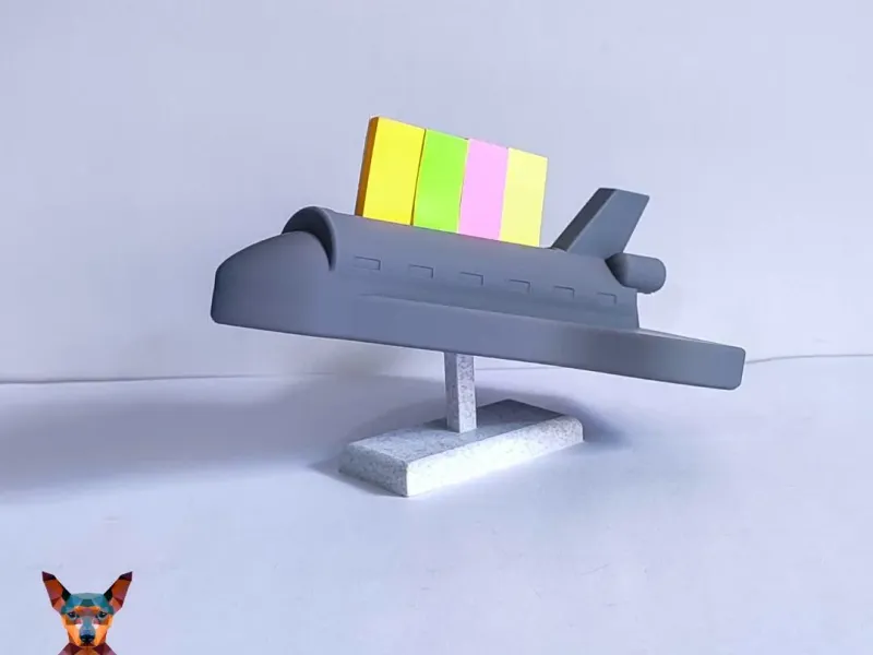 Space Shuttle Sticky Note Holder