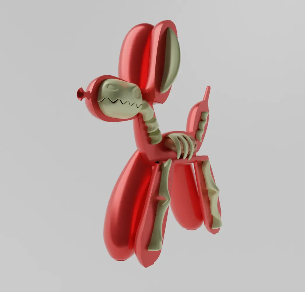 Balloon Dog Flayed Open Dissected Art Toy Fan Art