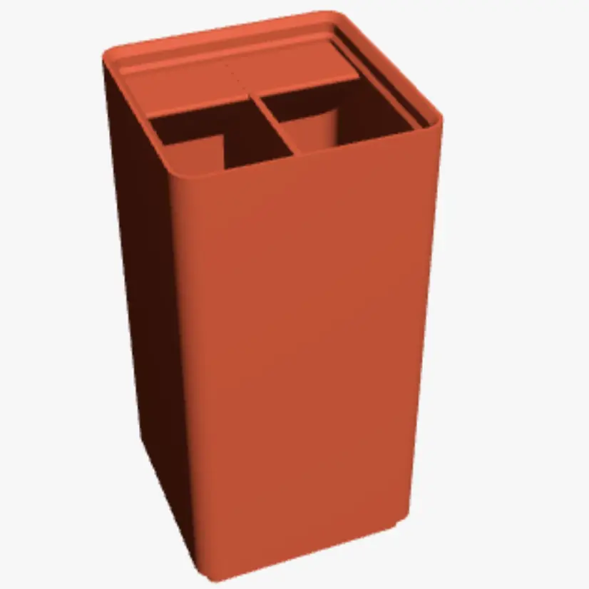 Gridfinity double high split bin