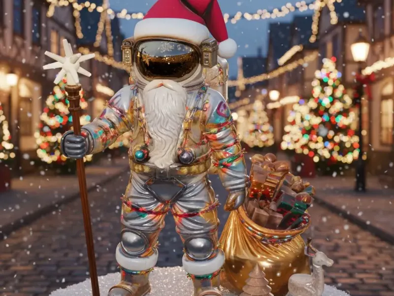Christmas astronaut