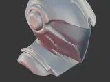 Advanced Sci-Fi Combat Helmet 3D Print Model-2