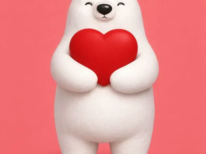 Valentines Heart Cute Bear 2 - Multicolor