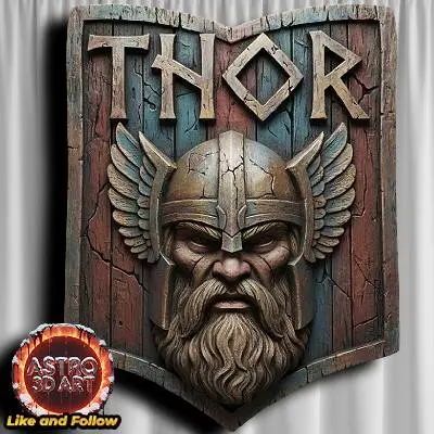 Thor Wood Wallart