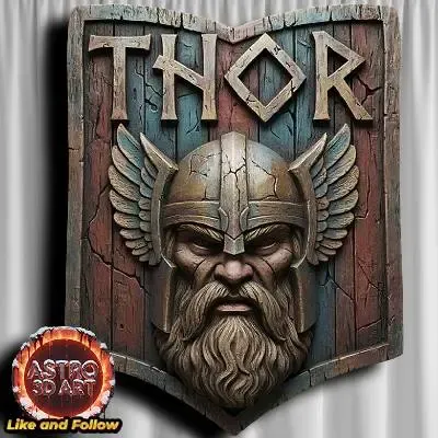 Thor Wood Wallart