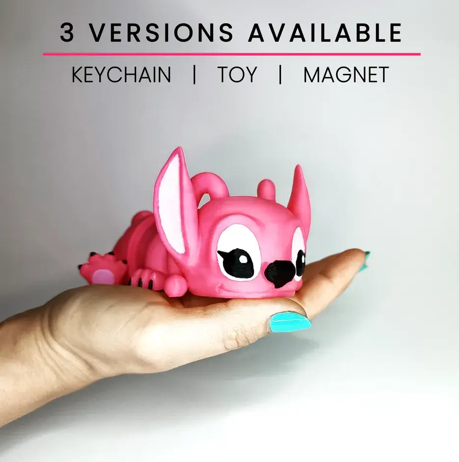 Flexi Angel Toys, Keychain, Magnet (STL+3MF)