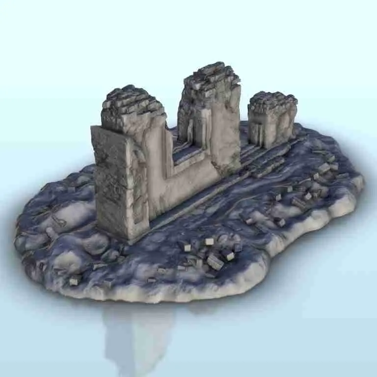 Ruins of building 2 - miniatures scenery modern games