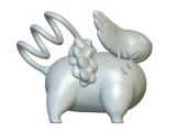 Pokemon Purugly #432 - Ready for 3D Printing!-1