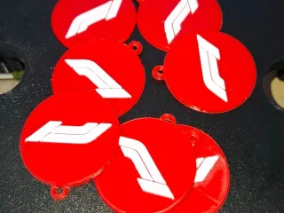 F1 Logo Keychain 3D Model