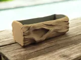 Fioriera in tronco di legno-1