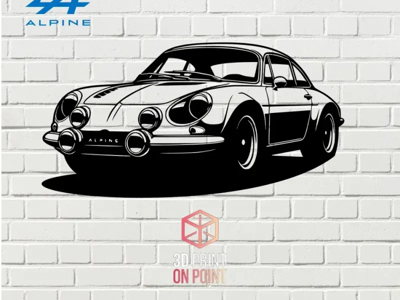ALPINE A110 VINTAGE - 2D WALL ART #1