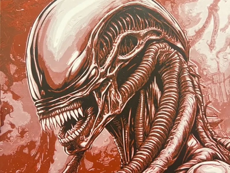 xeno RED comic Hueforge 200x200