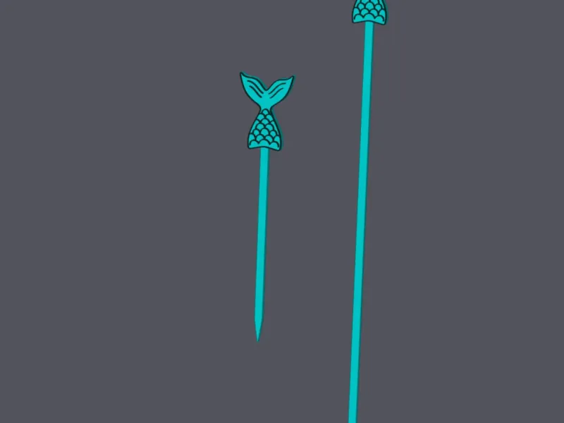 Mermaid Tail - Cocktailset Stick and Pick v1
