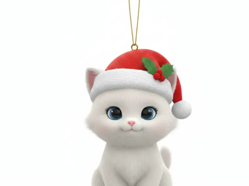 Kitten Christmas tree ornament