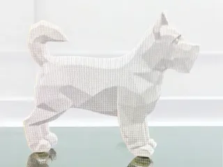 terrier tibétain en low poly