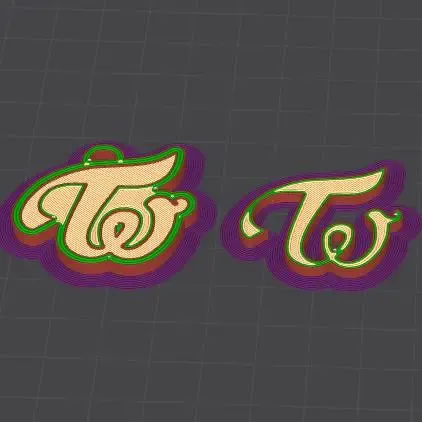 TWICE Keychain for Single-Colored Printers