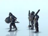 Set of 5 medieval soldiers (+ pre-supported version) (14) --4