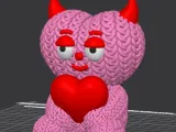 Knitted Devil Heart (cute)-4